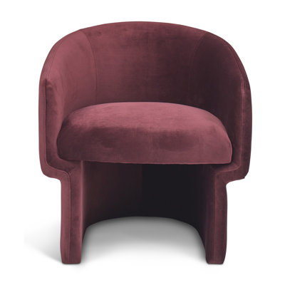  Pine Velvet Barrel Chair