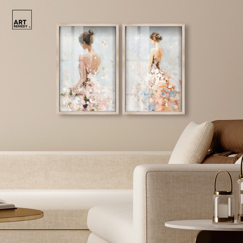 Dreamscape Glam Art , Crème, crème, H 25 po x l 17 po