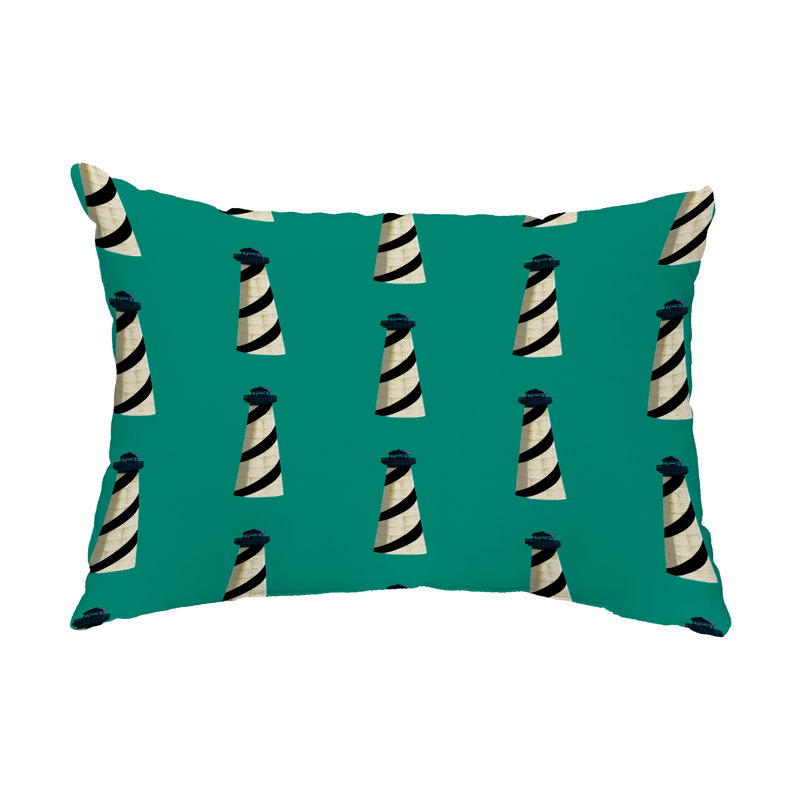 Beacon Geometric Outdoor Reversible Throw Pillow, Green