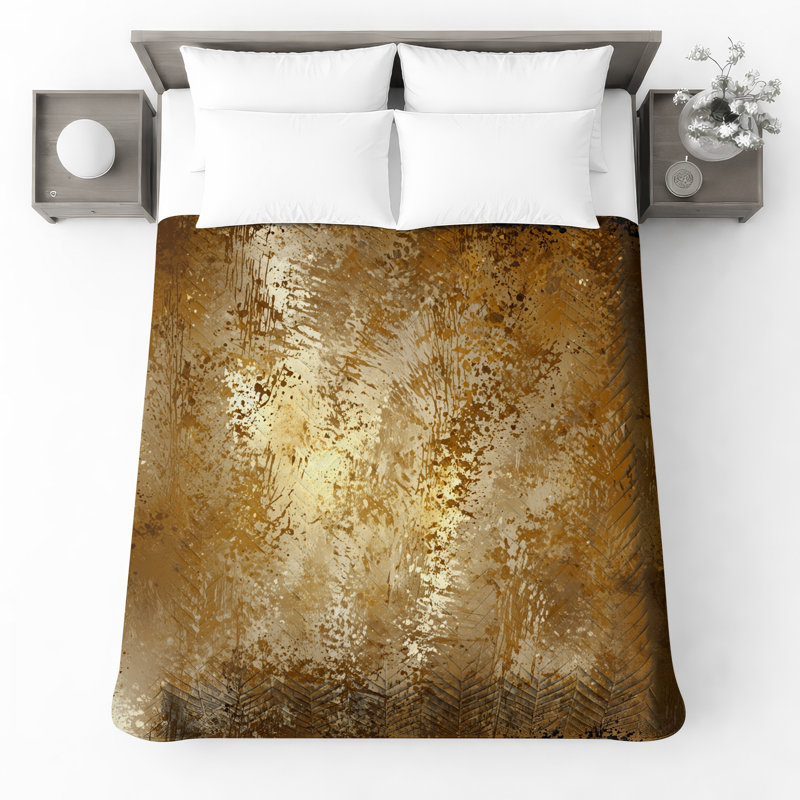 Bronze Grunge Texture Quilted Bedspread All Sizes, Twin