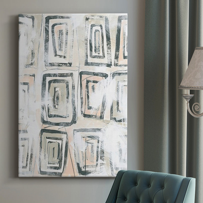 Sand Glyphs IV - Toile tendue avec châssis de qualité supérieure - prête à être accrochée, H 12 po x l 8 po x P 1 po
