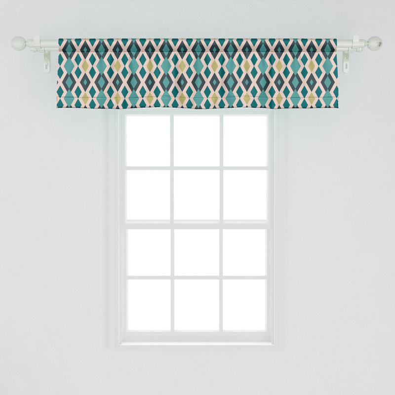 Ensemble de 2 cantonnières à motif géométrique Ambesonne, L 42 po x L 18 po