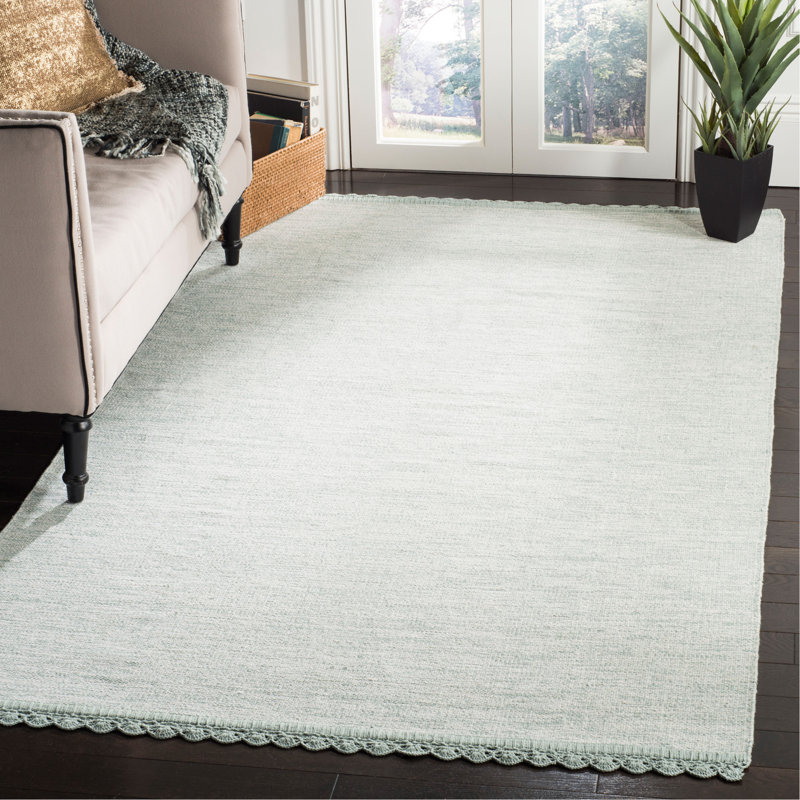 Mohnton Hand Woven Cotton Solid Color Rug, Rectangle 8' x 10'
