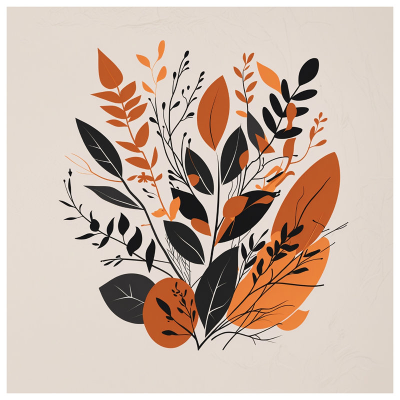 Housse de couette à motif floral Leaves Bedding, Grand lit