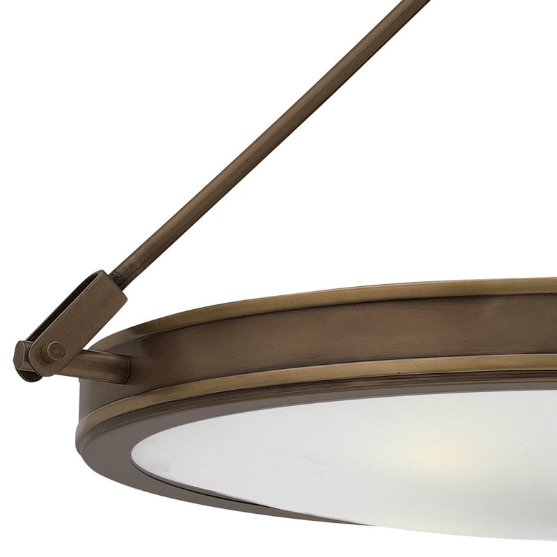Collier Semi-Flush Mount Ceiling Light - Heritage Brass, Heritage Brass, Incandescent, 11.5"H x 22"W x22"D