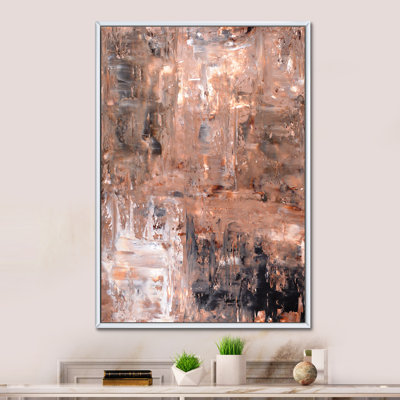 Brun et noir abstrait - art mural moderne et contemporain sur toile