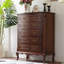 Armoire d'appoint en bois manufacturé brun foncé