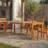 71"Wide HDPE Outdoor Dining Table - Fits 6-8 People , With Umbrella Hole