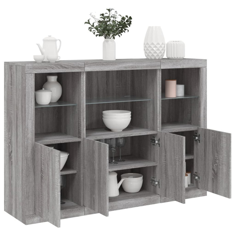 Aznar 142.5cm Sideboard, Grey Sonoma