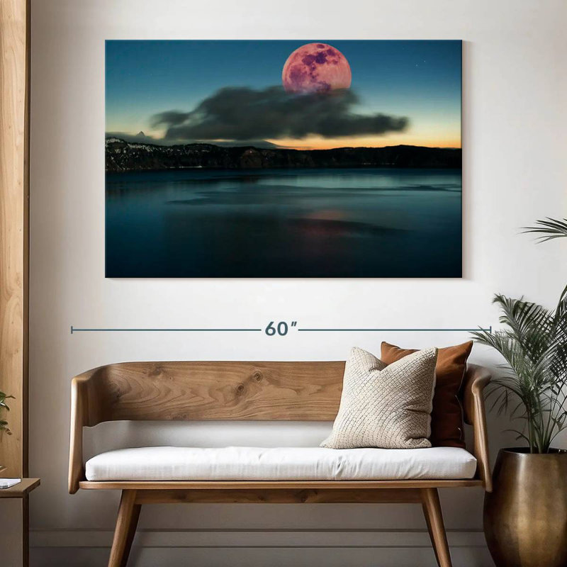 Alvord Crater Lake Supermoon, H 34 po x l 51 po