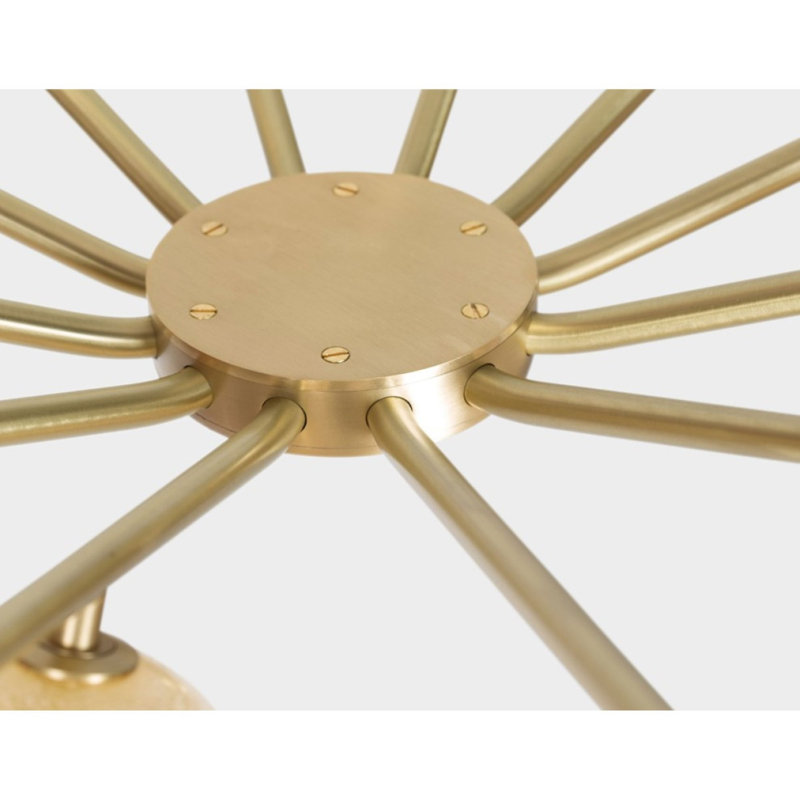 Geometric Chandelier, Bronze, Gray, 24" Width x 33" Depth x 26" Height
