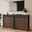 Table de chevet à 3 tiroirs, table de bout cannelée en bois avec rangement pour chambre à coucher, salon, noyer
