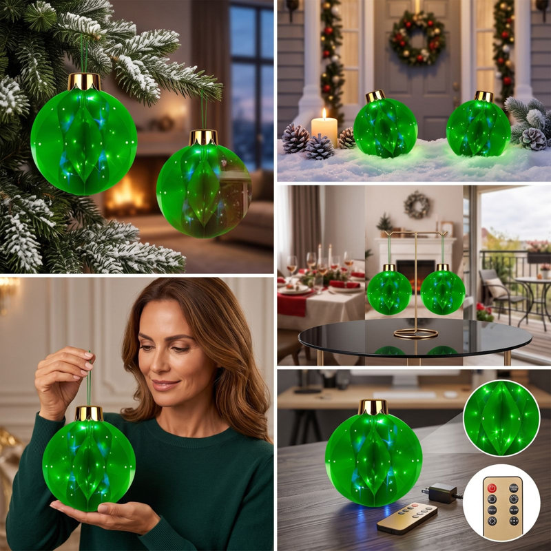 Luminaire suspendu de Noël pour l'extérieur, Green