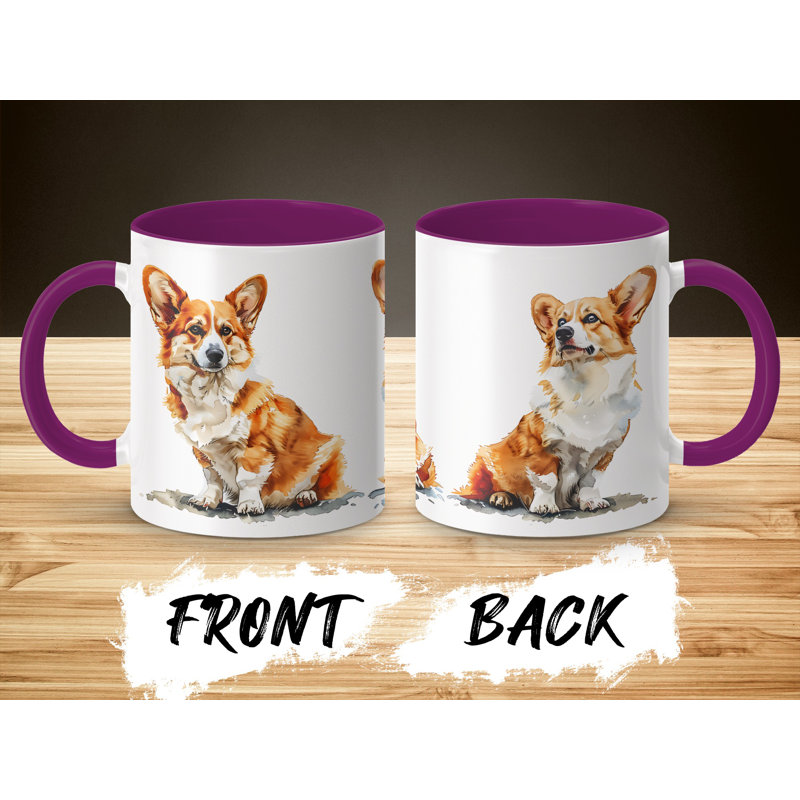Ceramic Coffee Mug, Purple, 3