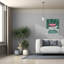 Art mural sur toile, "Flamants dans la baignoire" par yvette-83669948
