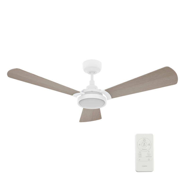 Ventilateur de plafond intelligent Brisa avec télécommande, ensemble d'éclairage inclus, fonctionne avec l'assistant Google, Amazon Alexa et les raccourcis Siri.