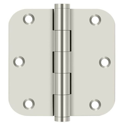 Deltana DSB35R514 3-1/2" x 3-1/2" x 5/8" Radius Hinges in Polished Nickel Pair