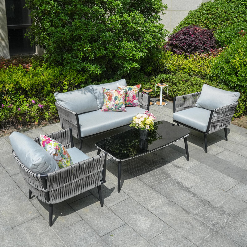 Toucoing 4 - Person Seating Group with Cushions