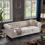 Sofa Beige Linen Fabric (Beige)-129420960