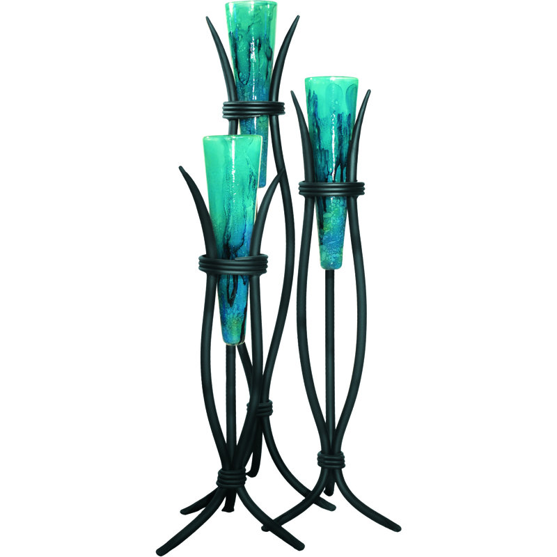 Valentin Handmade Glass Floor Vase, Turquoise