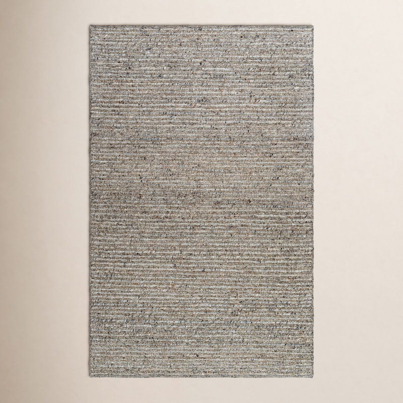 Joly Wool Striped Indoor Rug, Rectangle 6' x 9', Taupe