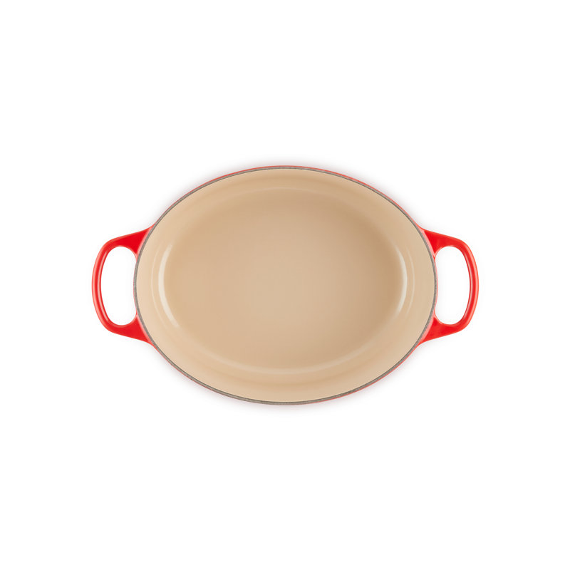 Le Creuset Enameled Cast Iron Oval Dutch Oven with Lid, 6.75 quarts, Cerise