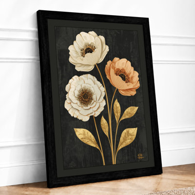 Three Blooms Botanical - Framed Print