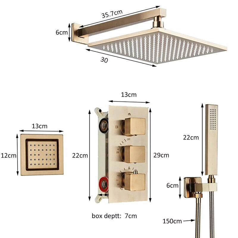 Complete Shower System with Rough in-Valve