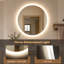 Grand miroir de salle de bain rond moderne à DEL Liese, température de couleur réglable-1581469872