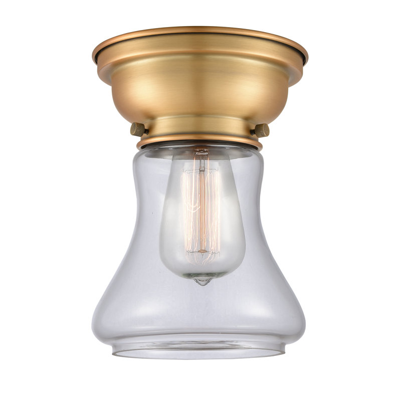 Heid Glass Flush Mount, Clear, No Bulb Included