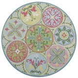 Mosaic Tiles Handmade Hand Tufted Wool Pastel Rug