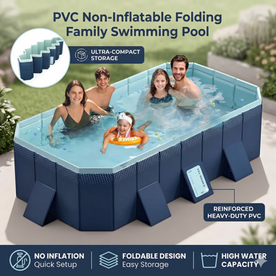 PVC NO Inflatable folding swimming pool,simple storage, large water injection capacity