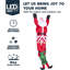 Climbing Santa with Falling Elf Inflatable Decoration