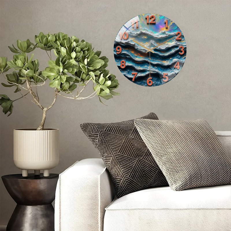 Horloge murale décorative Ocean Wave