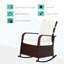 Chaise berçante d'extérieur en osier Outsunny (excluant la table)