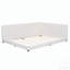 Lit de jour rembourré Vesna, lit plateforme tapissier avec ports USB, lin et bois-186967129-187095034