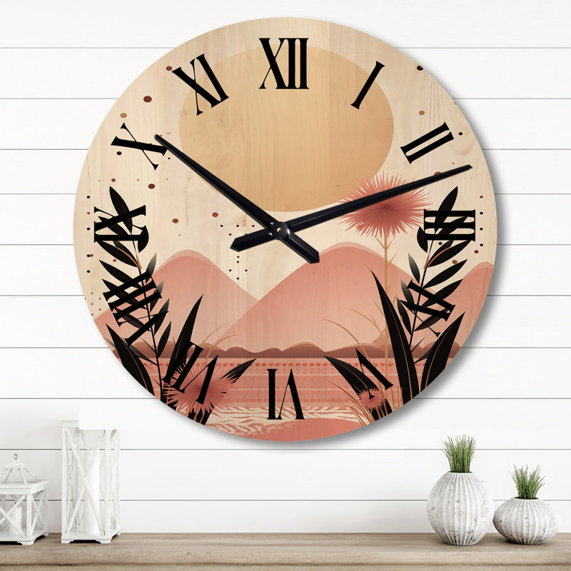 Horloge murale en bois de tyrène, Grand