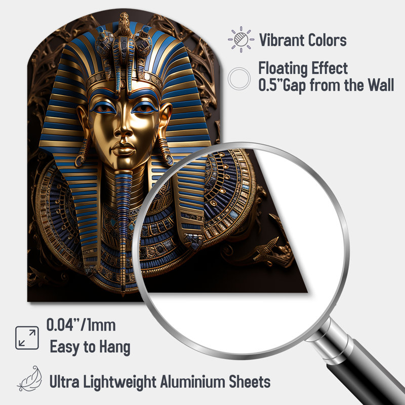 Égypte, pharaons égyptiens Regalia - Égypte, art mural en métal, reproduction d'art asymétrique traditionnelle