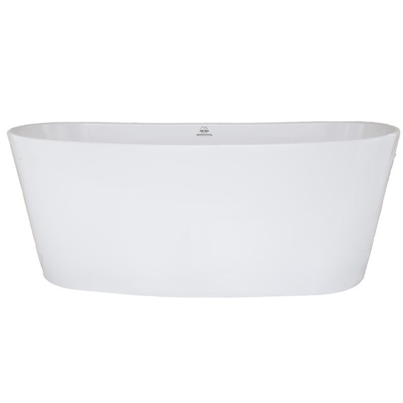 Biscayne 64'' L Freestanding Air Bathtub, Glossy White
