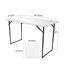 Table pliante 4 pi avec 4 chaises pliantes blanches - Table pliante robuste en plastique à hauteur réglable