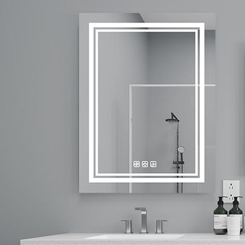 Miroir de salle de bain mural à DEL