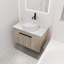 Ensemble de meuble-lavabo moderne 30 po avec lavabo en céramique et meuble-lavabo mural en chêne blanc