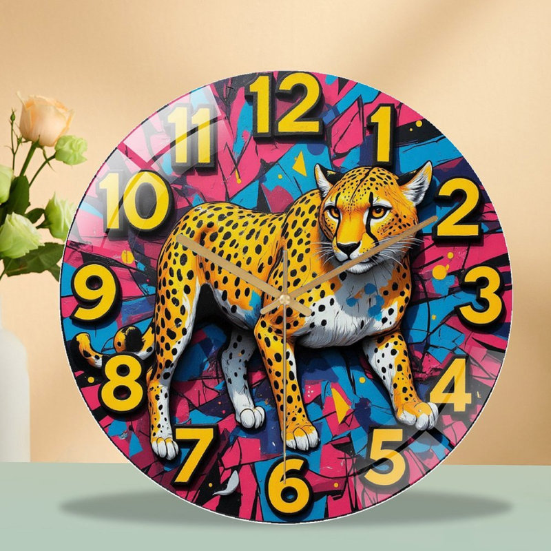Horloge murale Leopard