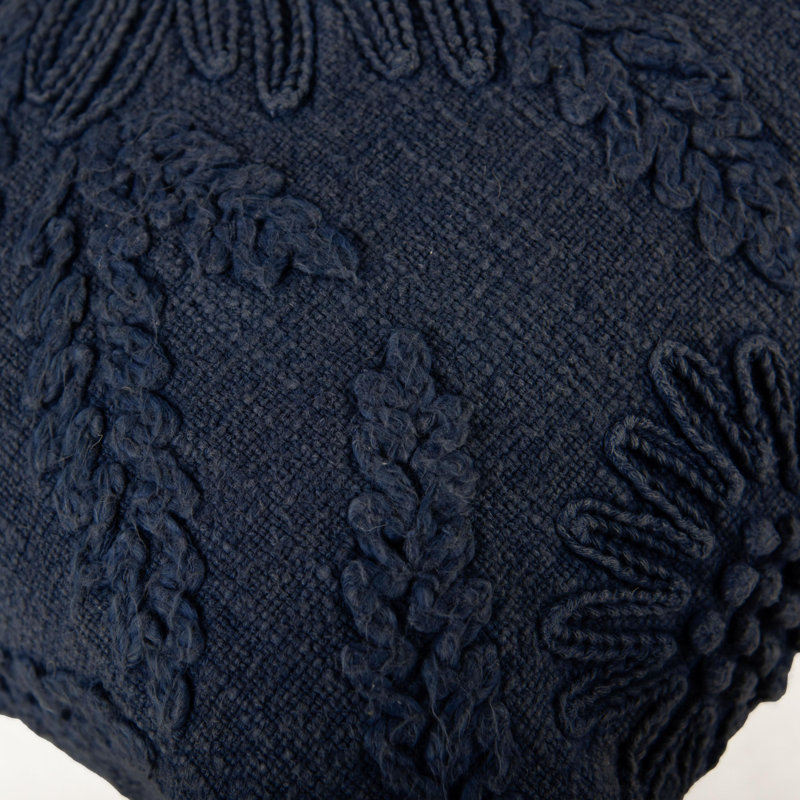 Coussin 100% coton, Bleu