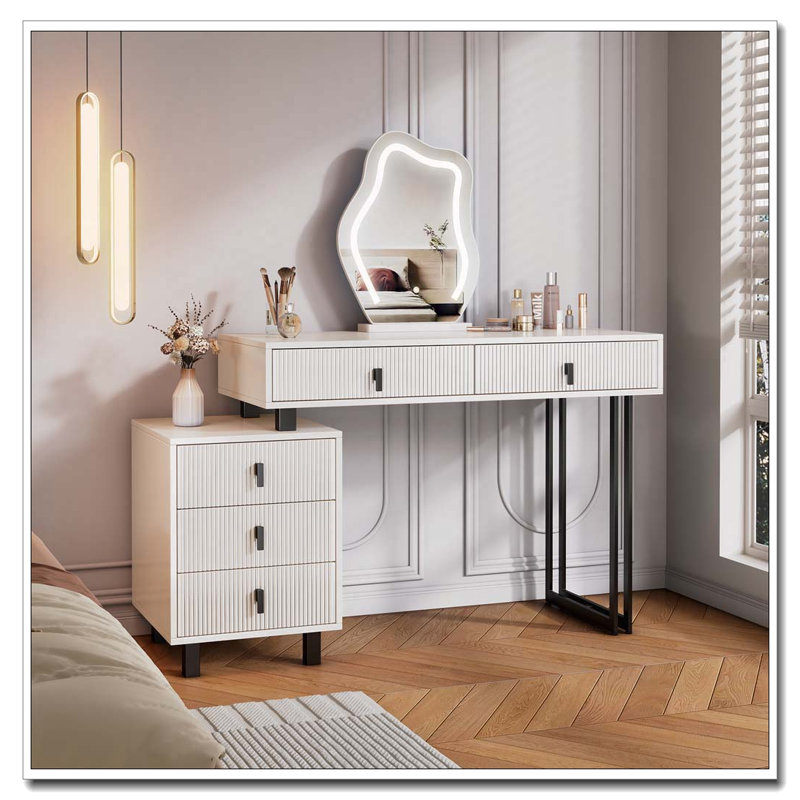 Coiffeuse à hauteur réglable avec miroir DEL Cloud