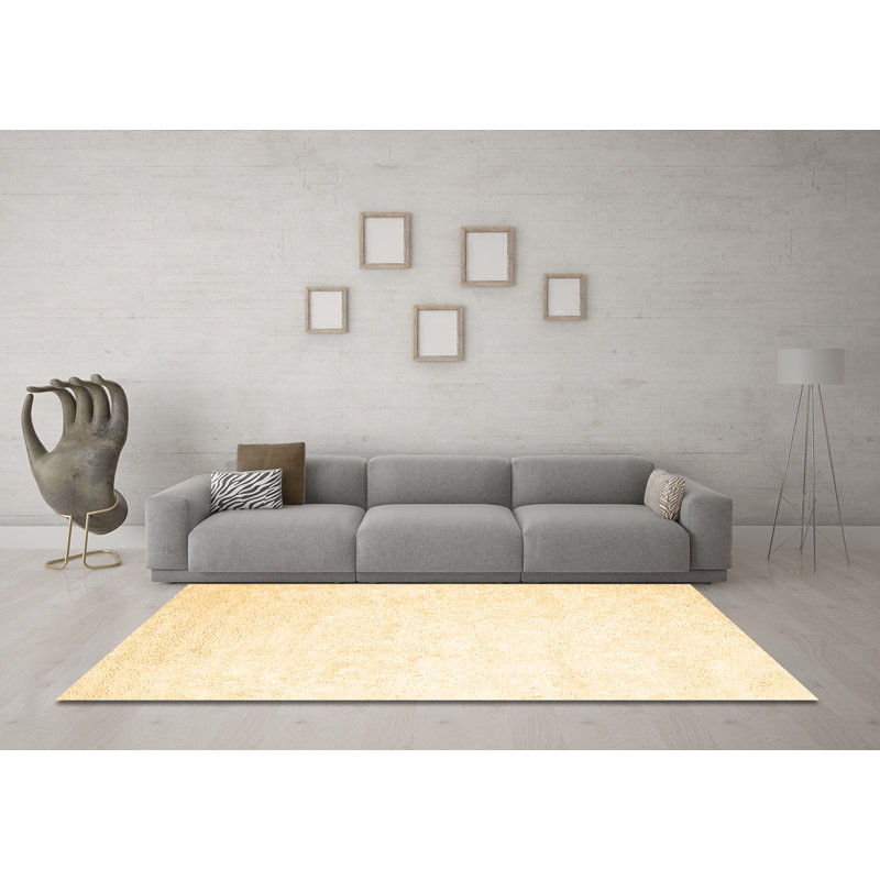 Washable Abstract Indoor Rug, Square 7'