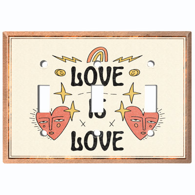 Patterned 3 - Gang Toggle Light Switch Standard Wall Plate