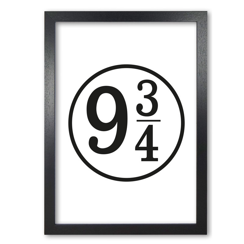 Platform 9 And 3/4 - Painting, 30 cm H x 21 cm W x 5 cm D, Black Grain Frame