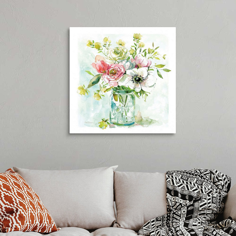 Asbury Garden Belle Bouquet II - reproduction d'art sur toile, H 30 po x l 30 po x P 1,25 po, Toile tendue