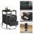 Pake 2 - Drawer 23.6" Tall Iron Nightstand with Storage and Built-In Outlets-102162615-132363164